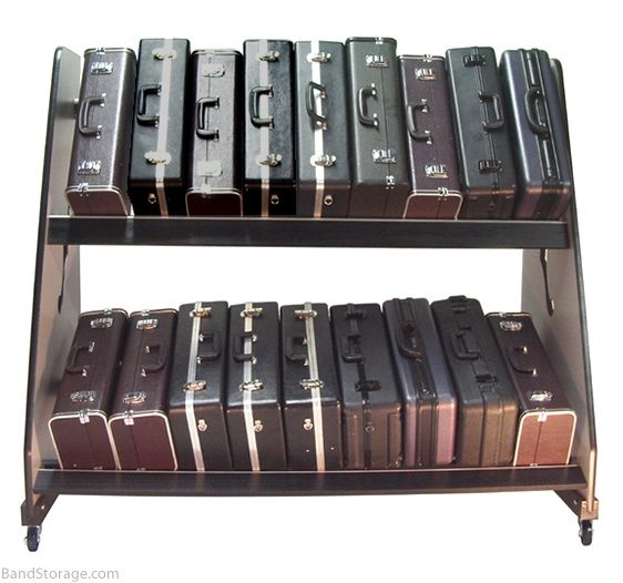 Trumpet Case Storage & Transport Rack For Classrooms Band Storage