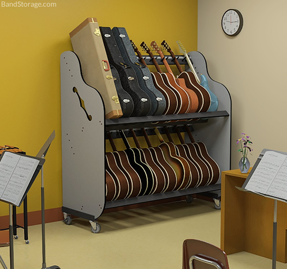 Guitar Storage Carts For Music Classrooms Band Storage