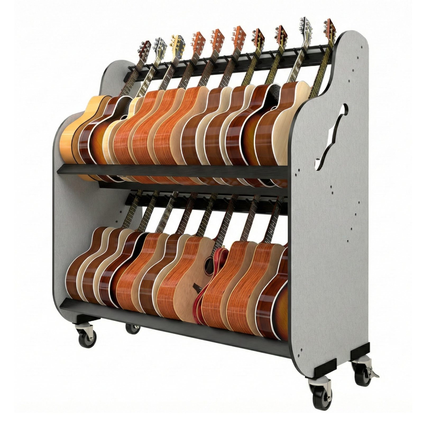Angled Acoustic Guitar Shelves