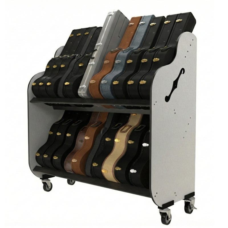 Acoustic Guitar Case Storage Rack for Schools