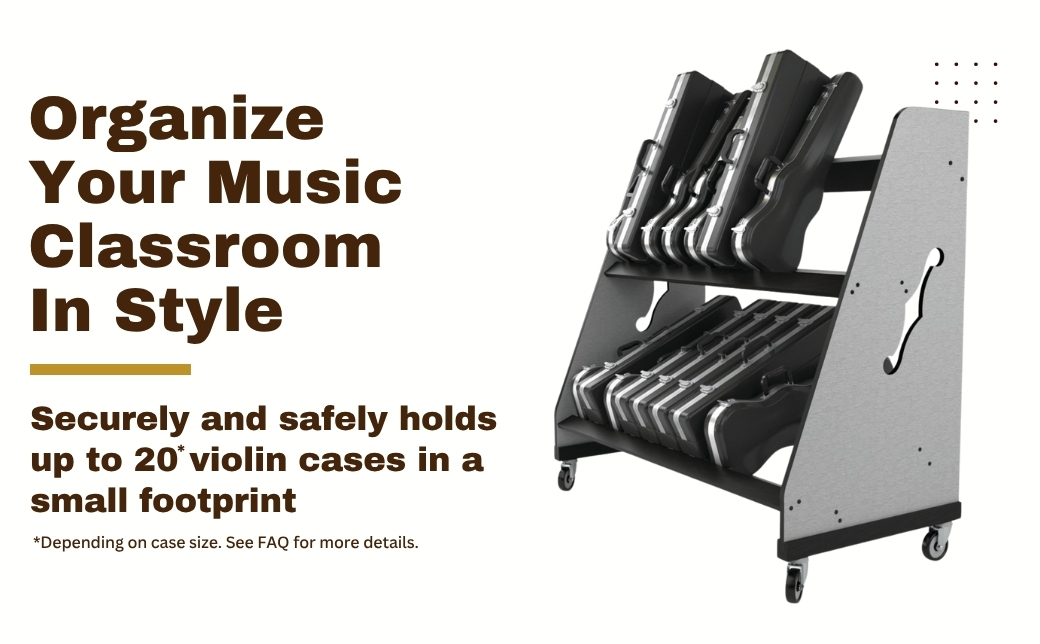 violin storage rack features