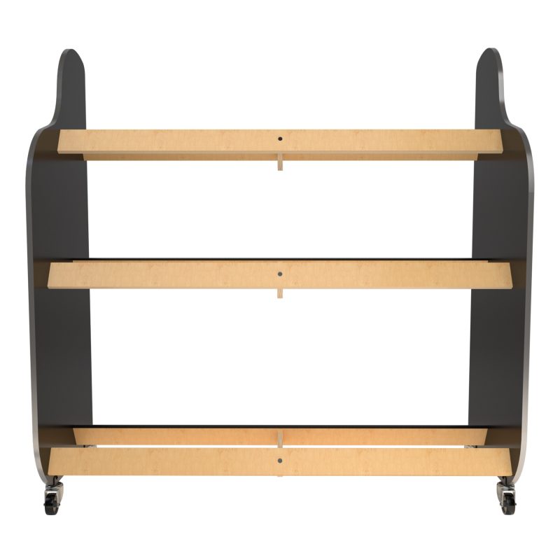 wooden rails, attached to black side panels
